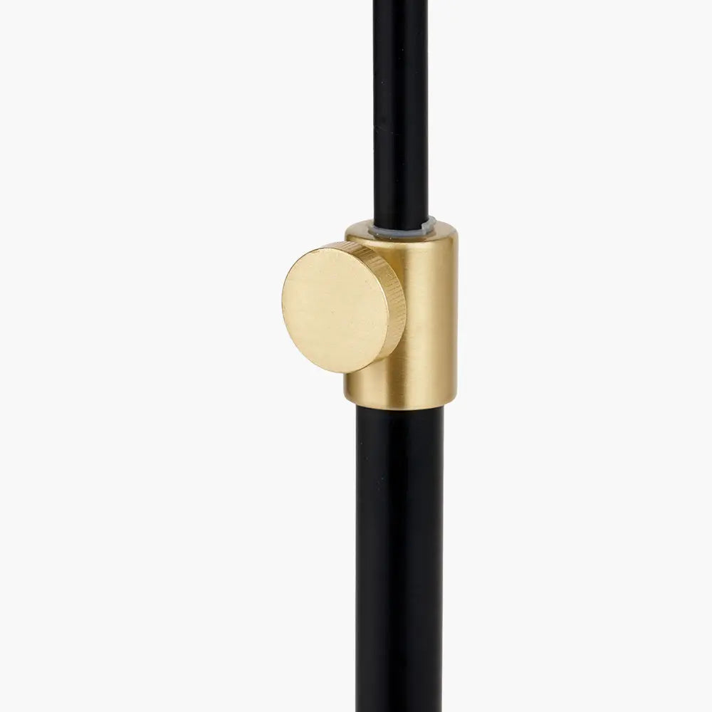 Bryce Metal Rise and Fall Table Lamp - Black & Gold  Nicholas John Interiors