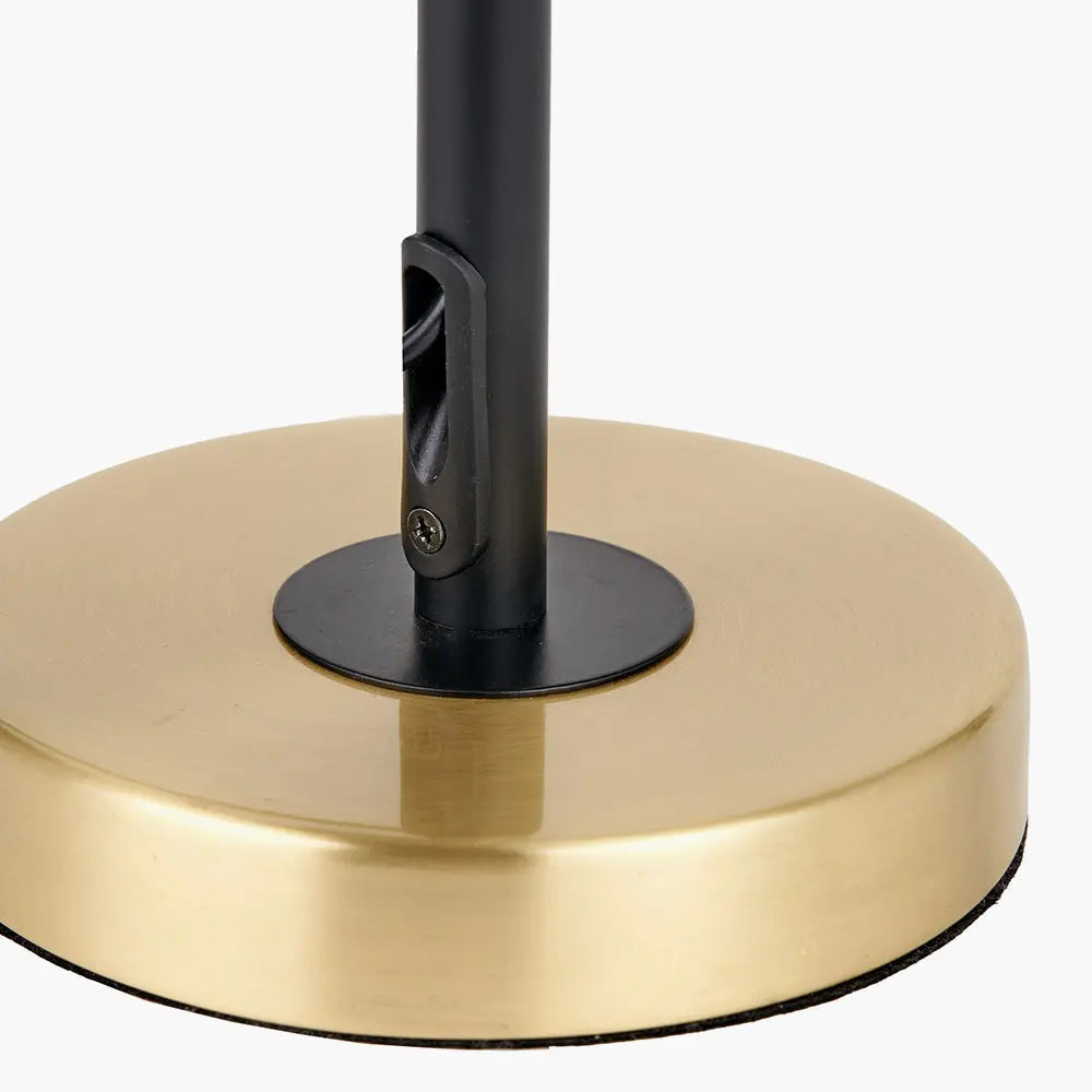 Bryce Metal Rise and Fall Table Lamp - Black & Gold  Nicholas John Interiors