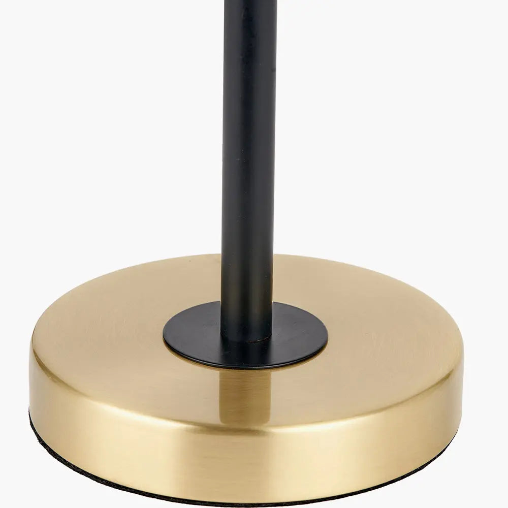 Bryce Metal Rise and Fall Table Lamp - Black & Gold  Nicholas John Interiors