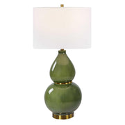 Gourd Table Lamp in Green
