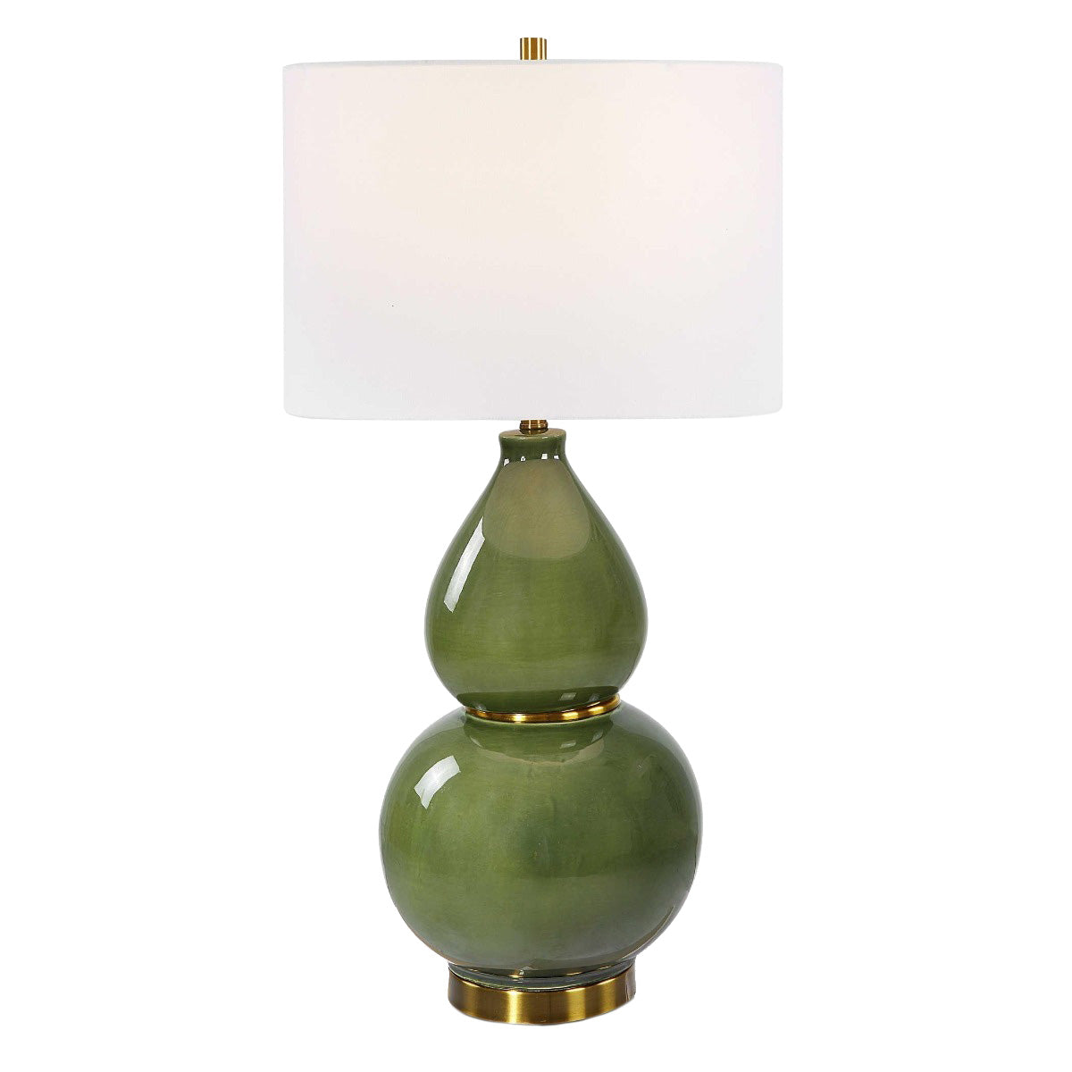 Gourd Table Lamp in Green