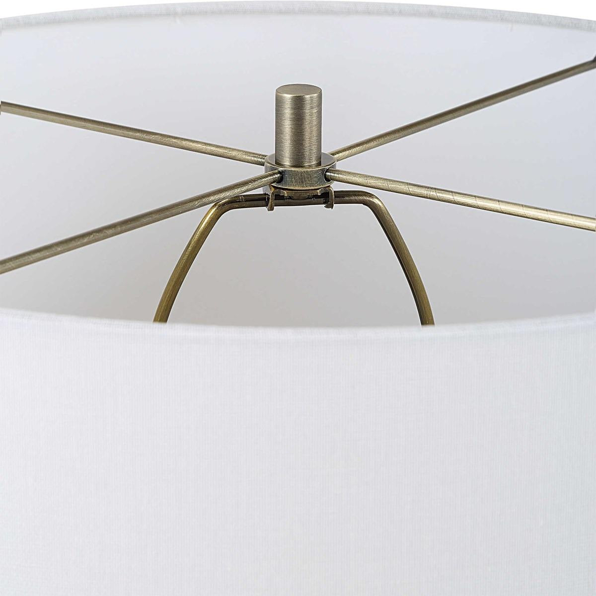 Uttermost Pavlova Glossy White Table Lamp