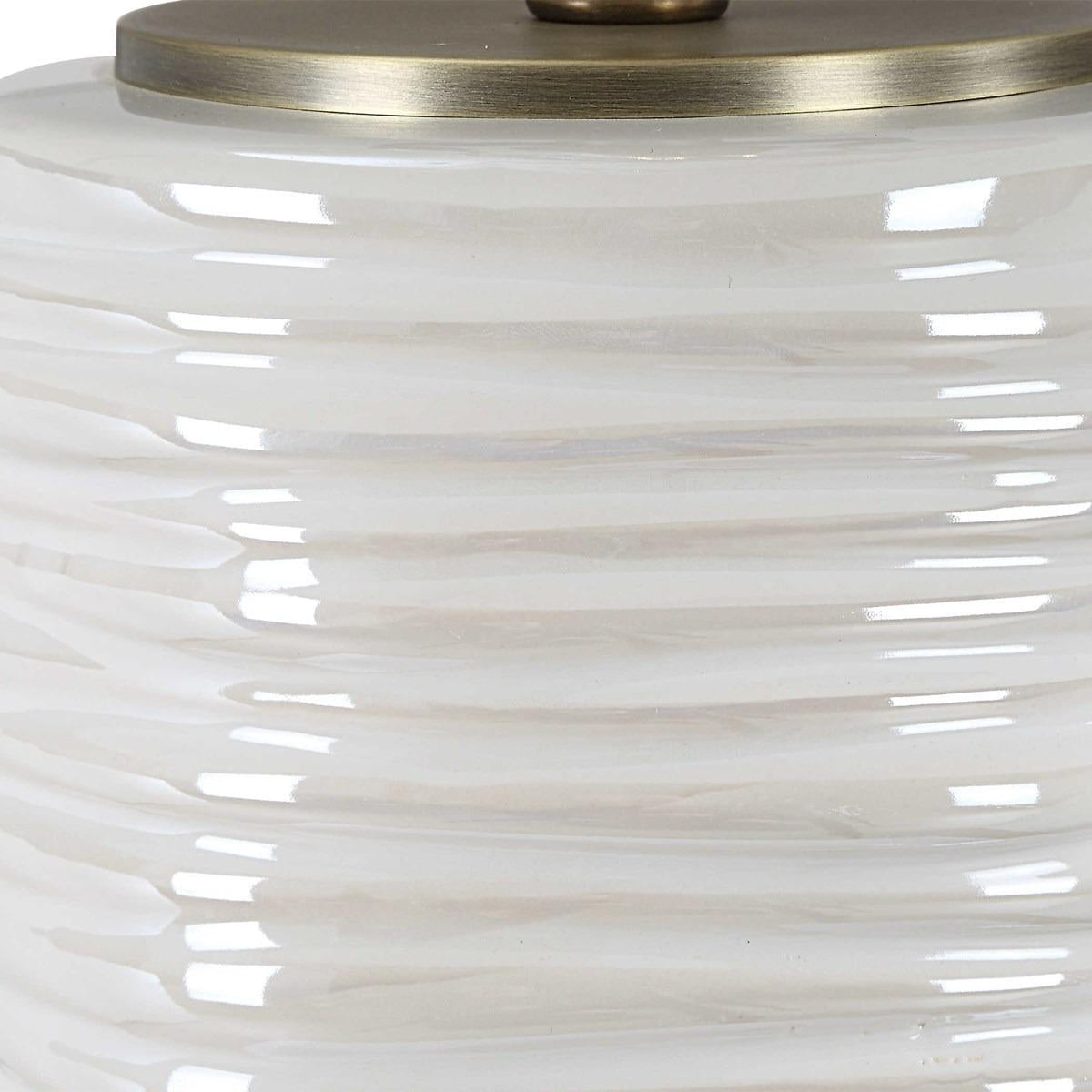 Uttermost Pavlova Glossy White Table Lamp