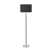 Gianni Floor Lamp - Brushed Silver and Wood Effect  Nicholas John Interiors