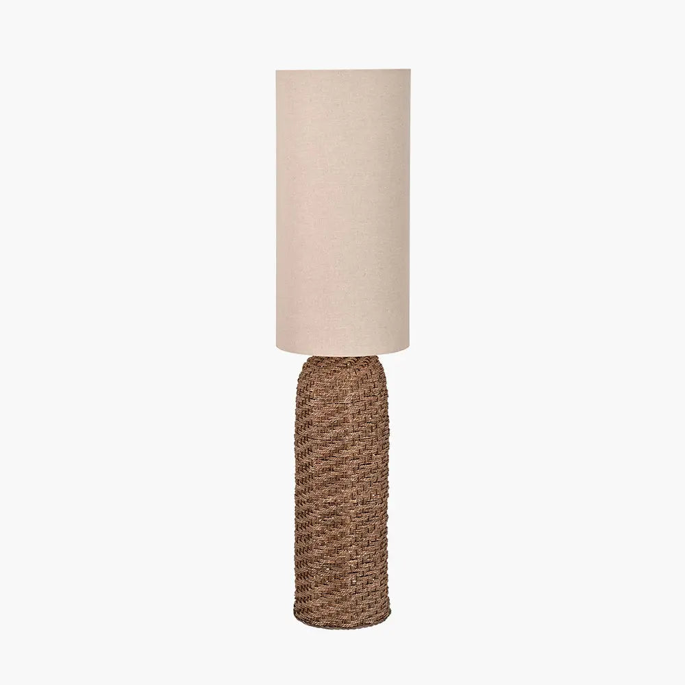 Andros Woven Seagrass Floor Lamp - Brown  Nicholas John Interiors