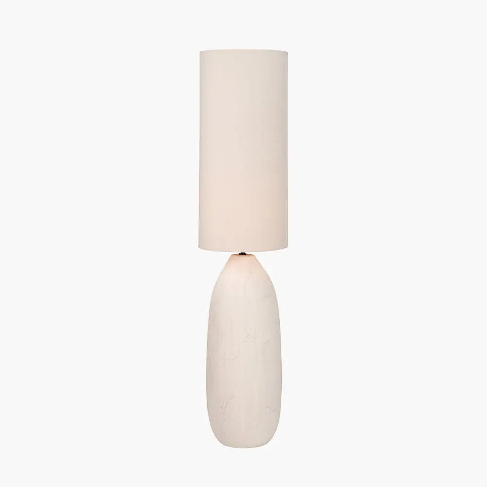 Erika Vintage Textured Ceramic Floor Lamp - White  Nicholas John Interiors
