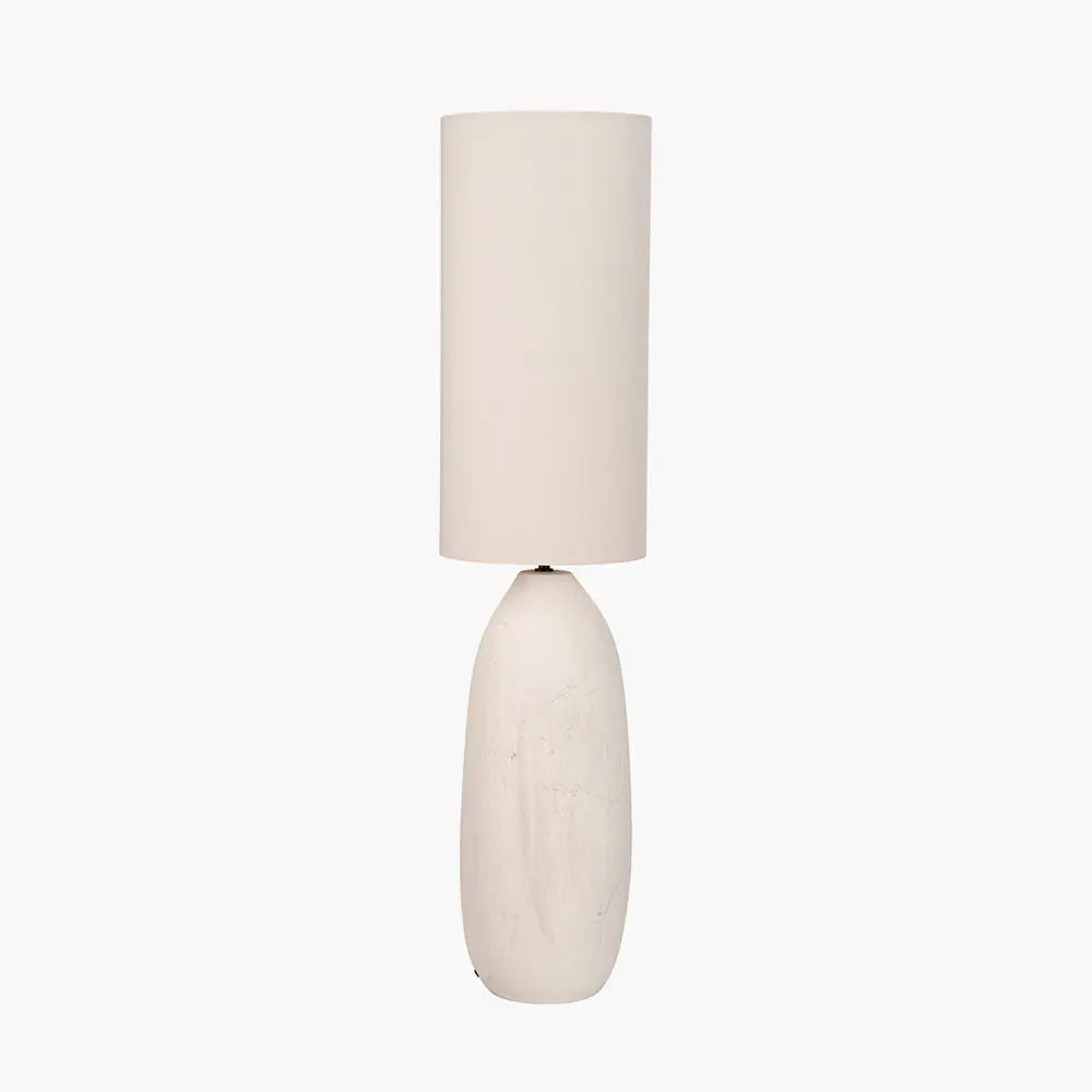 Erika Vintage Textured Ceramic Floor Lamp - White  Nicholas John Interiors