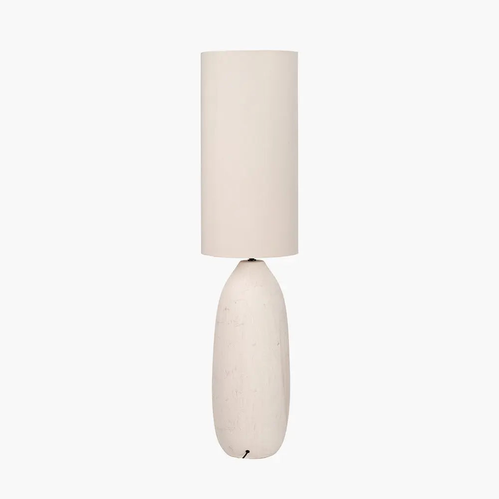 Erika Vintage Textured Ceramic Floor Lamp - White  Nicholas John Interiors