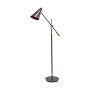 Emiliano Adjustable Floor Lamp - Antique Bronze & Brass  Nicholas John Interiors