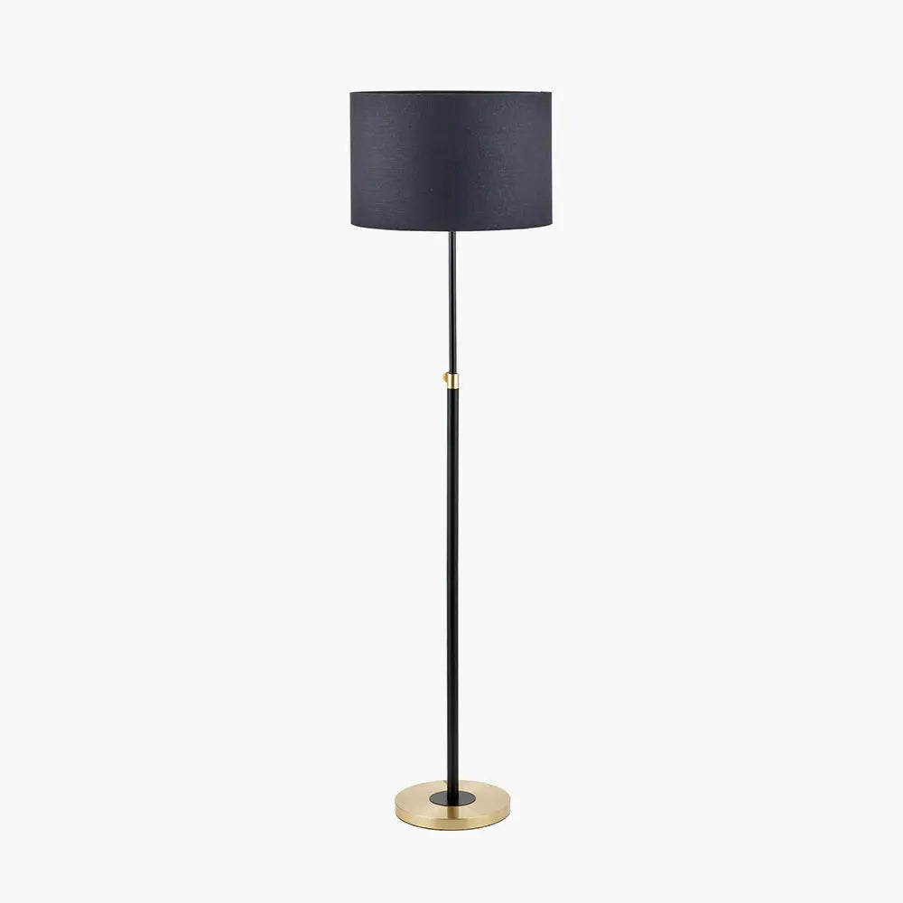 Bryce Metal Rise and Fall Floor Lamp - Black & Gold  Nicholas John Interiors