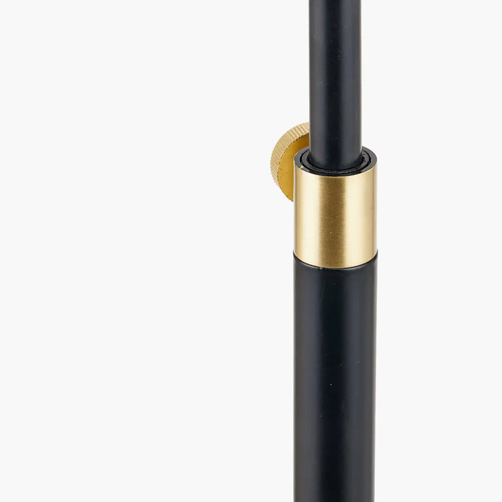 Bryce Metal Rise and Fall Floor Lamp - Black & Gold  Nicholas John Interiors