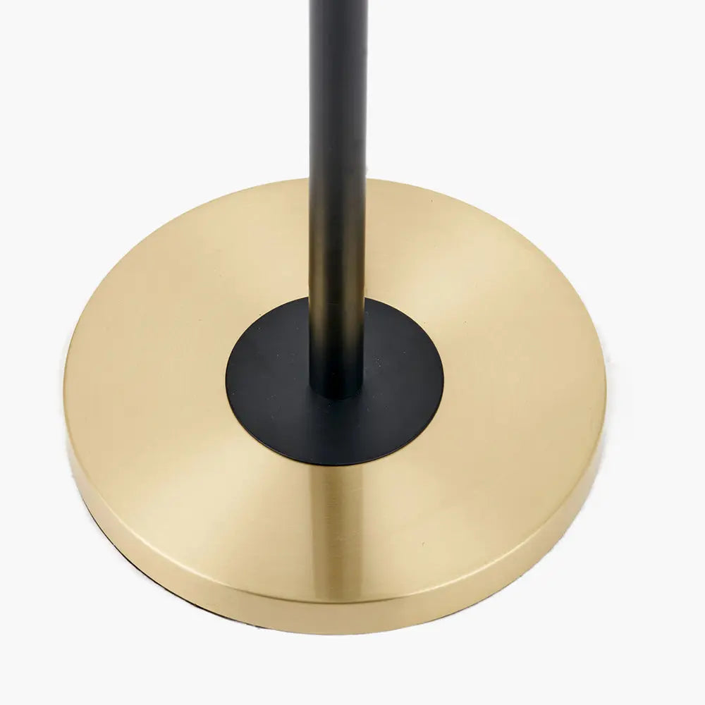 Bryce Metal Rise and Fall Floor Lamp - Black & Gold  Nicholas John Interiors