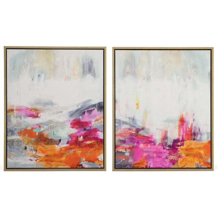 Uttermost Color Theory Framed Abstract Art Set of 2
