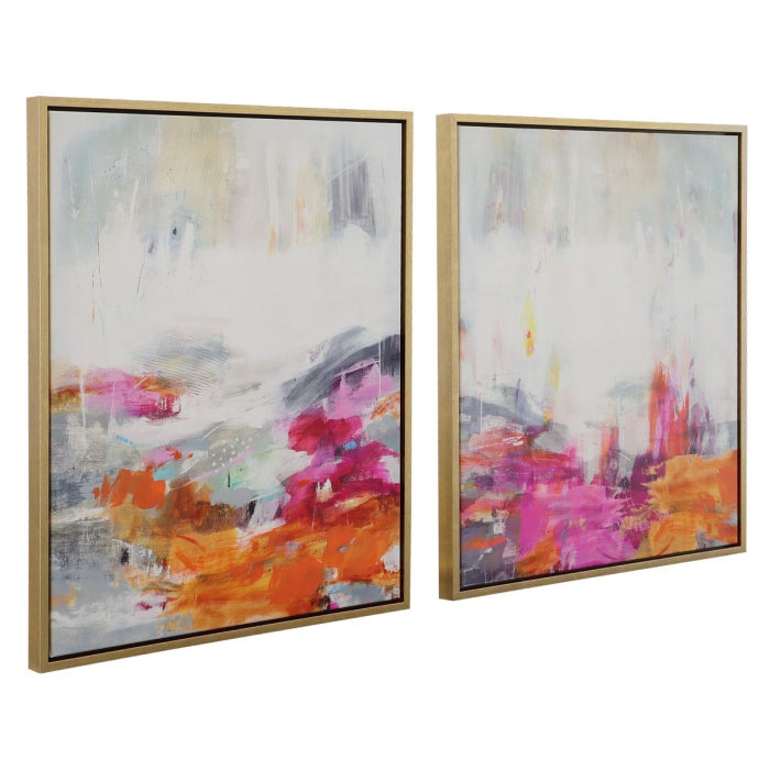 Uttermost Color Theory Framed Abstract Art Set of 2