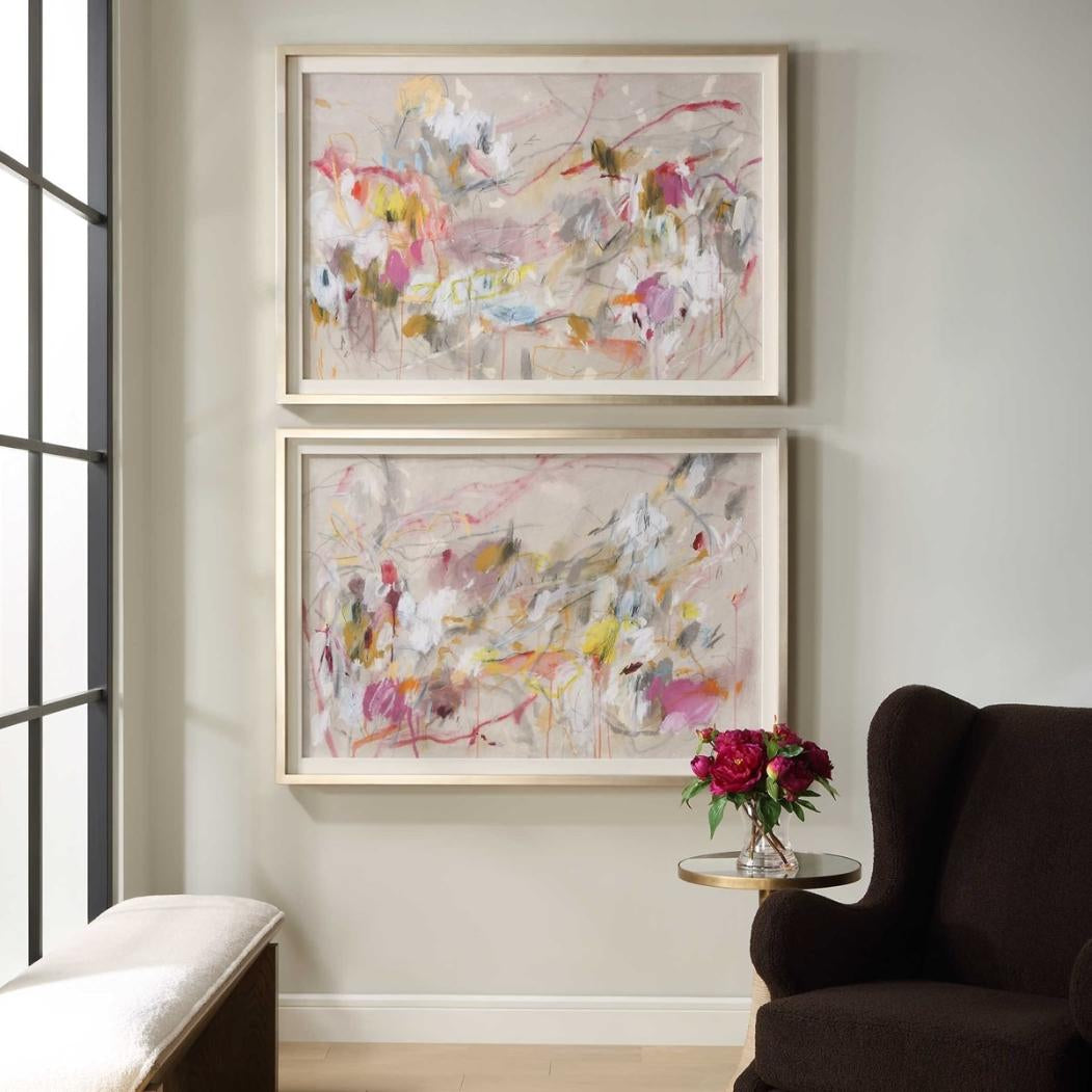 Uttermost Metropolitan Rush Abstract Prints, Set of 2