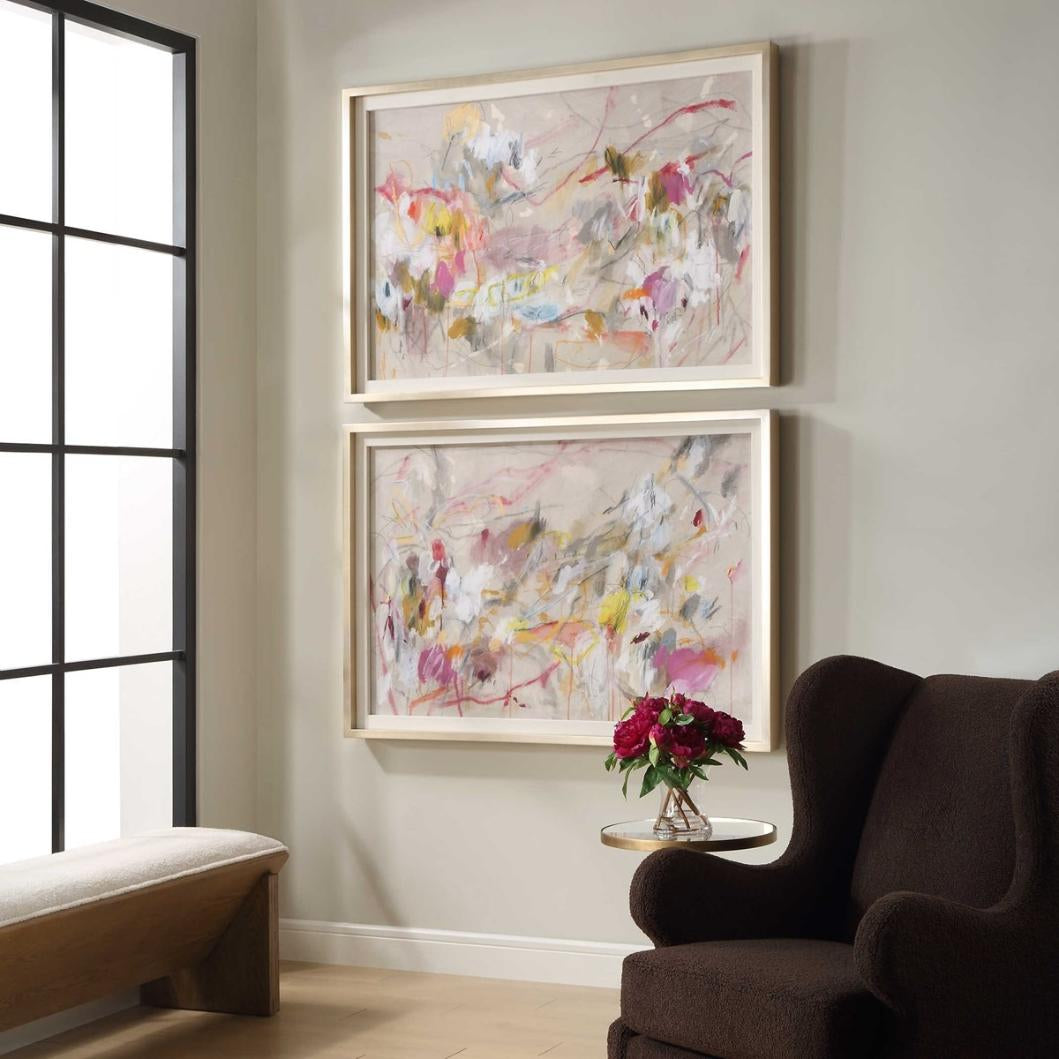 Uttermost Metropolitan Rush Abstract Prints, Set of 2