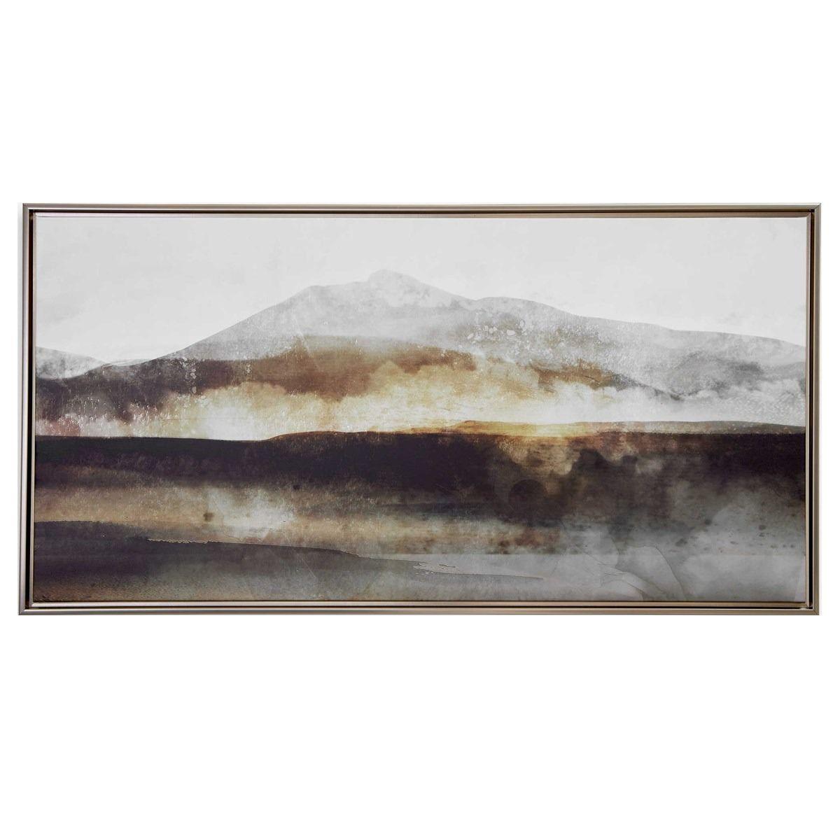 Splash Of Land Framed Canvas