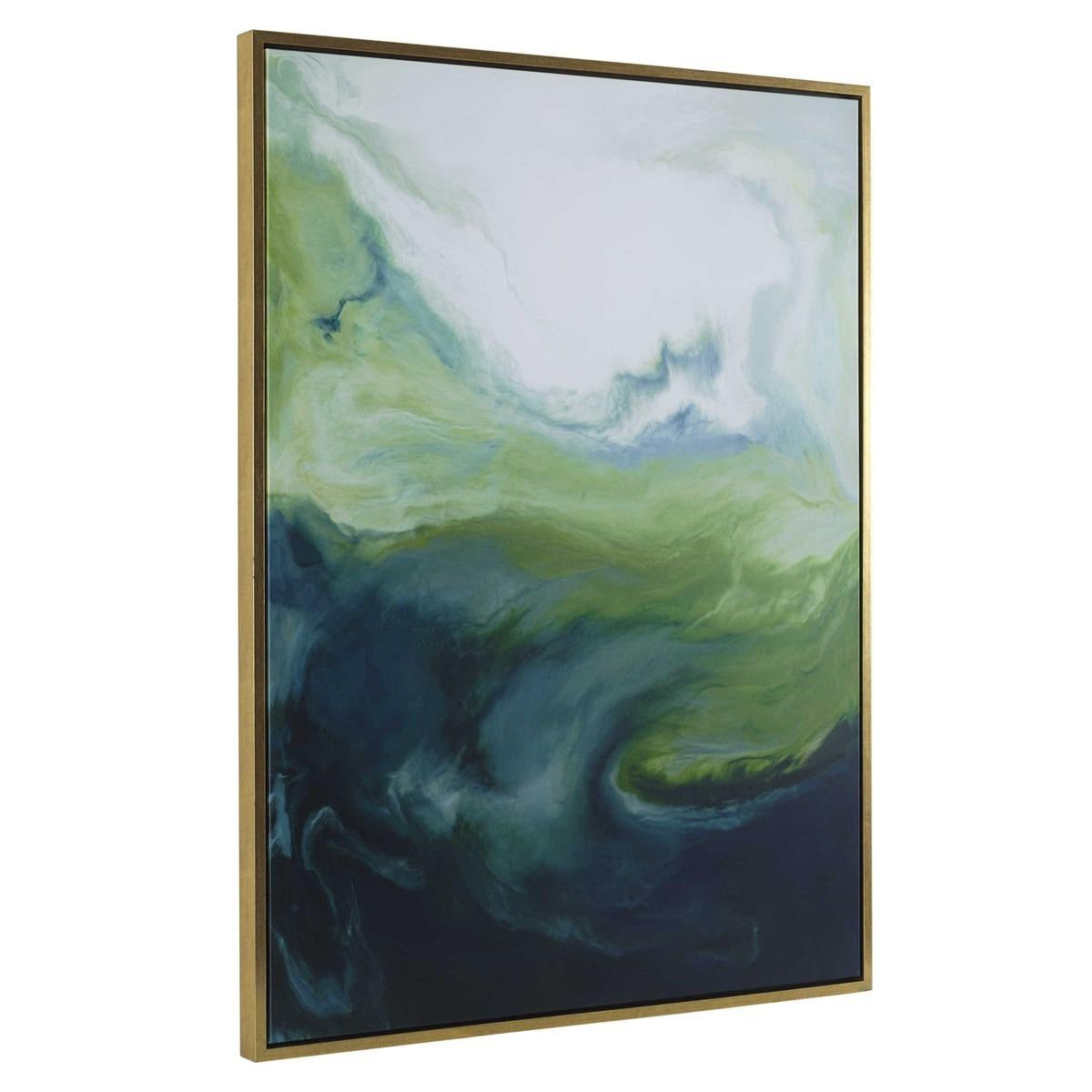 Uttermost Serene Green Framed Abstract Art