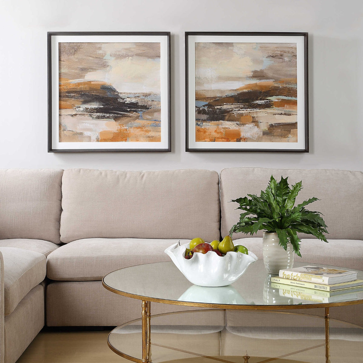 Uttermost Cinnamon Shore Framed Prints Set of 2