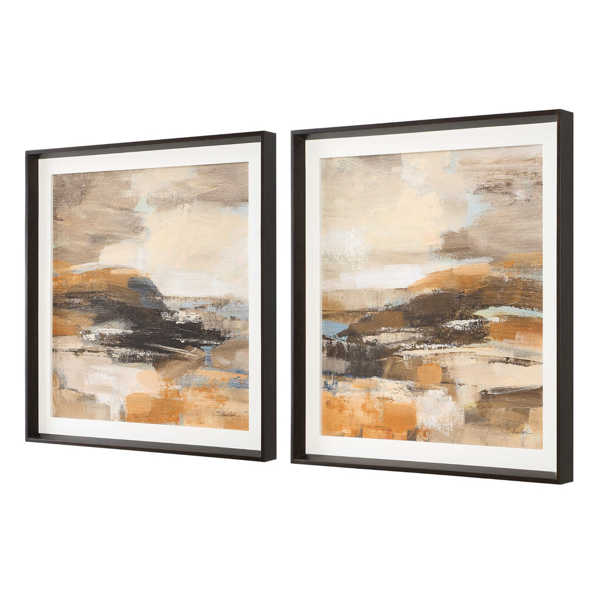 Uttermost Cinnamon Shore Framed Prints Set of 2