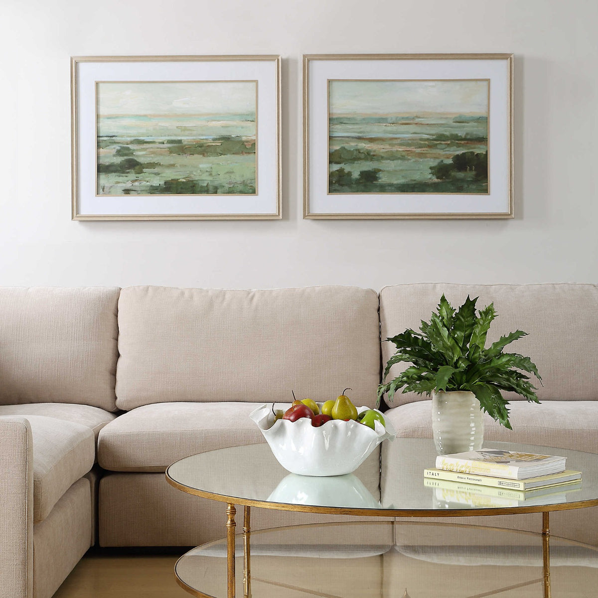Uttermost Warm Valley Framed Prints Set of 2