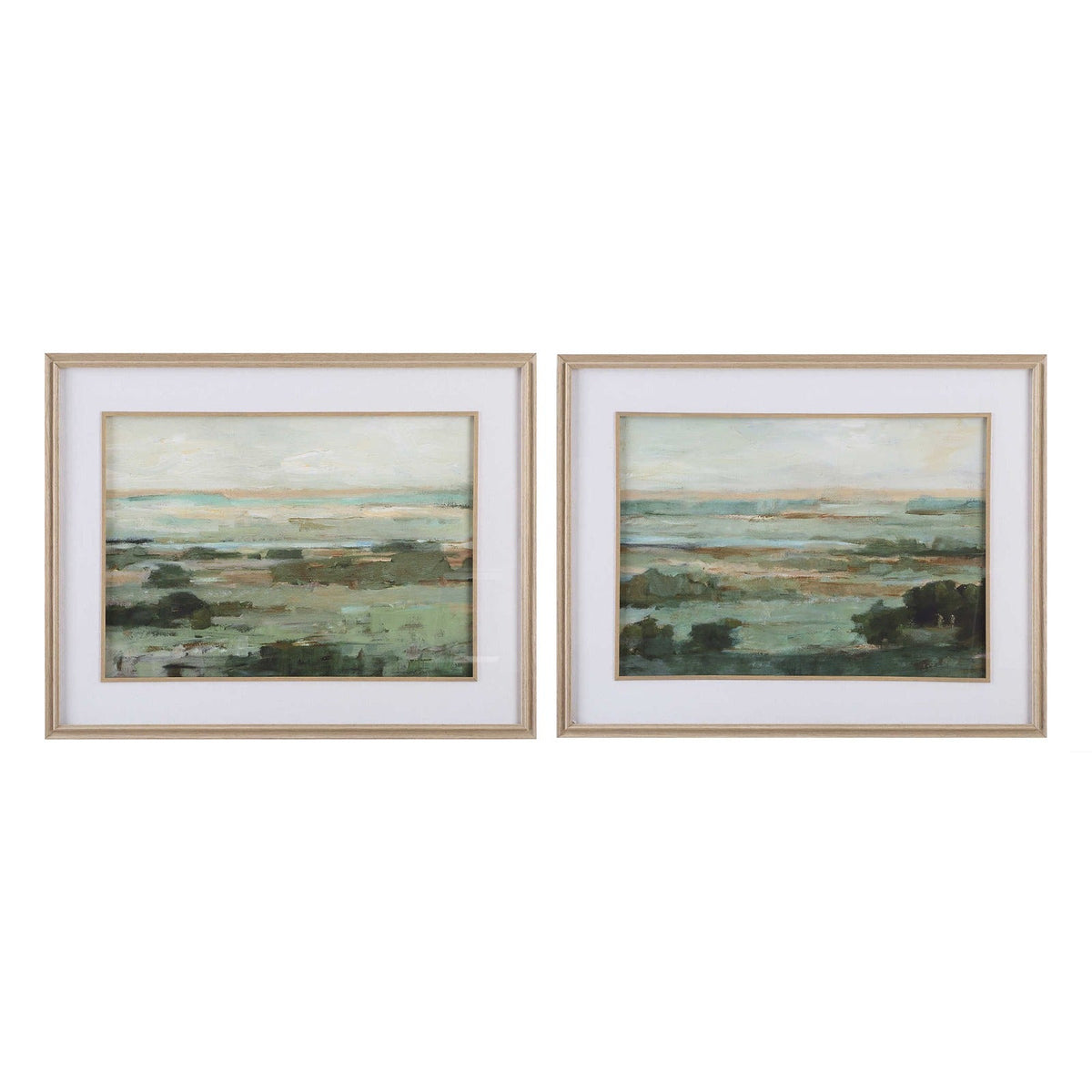 Warm Valley Framed Prints Set of 2