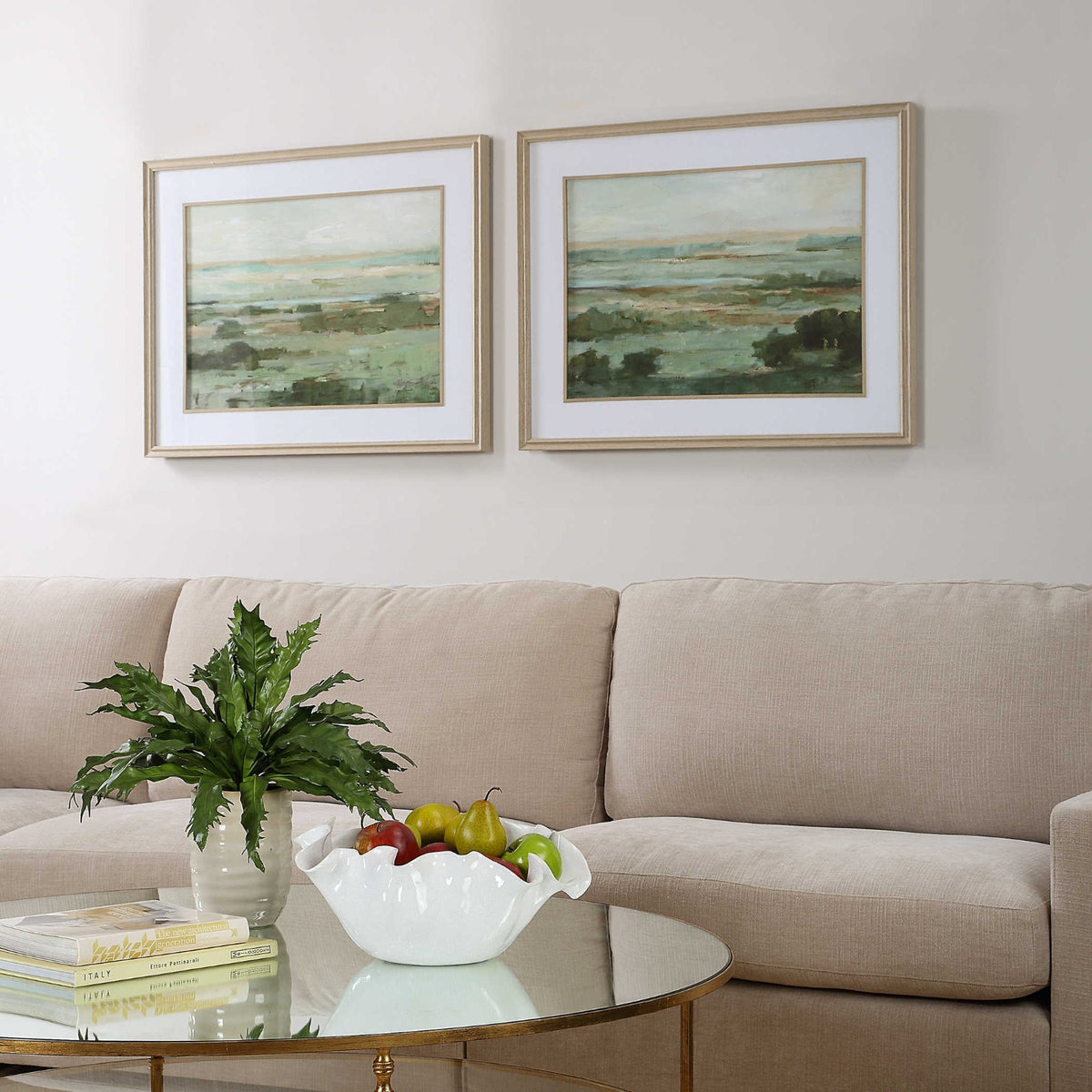 Uttermost Warm Valley Framed Prints Set of 2