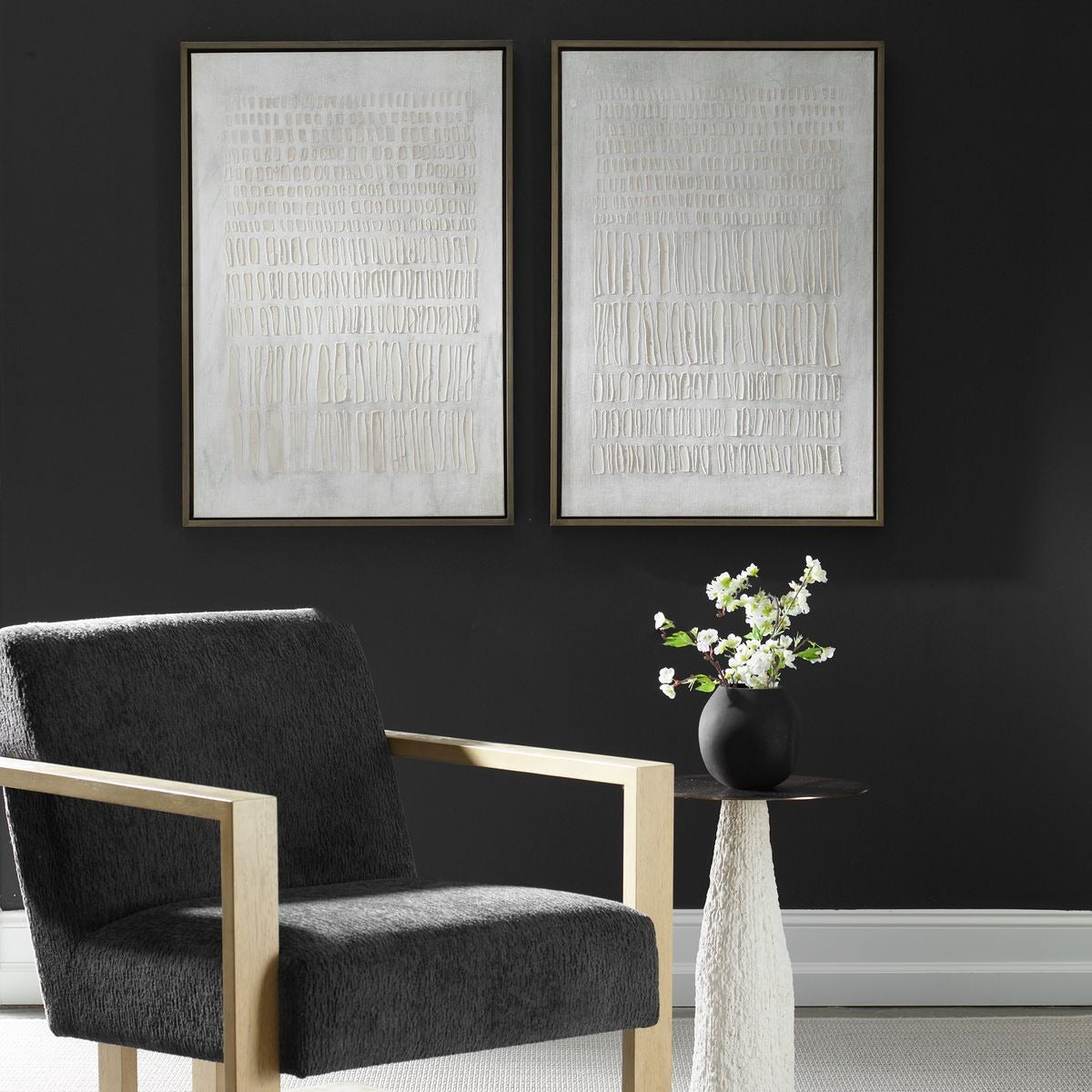 Uttermost Social Theory Framed Canvases Set of 2