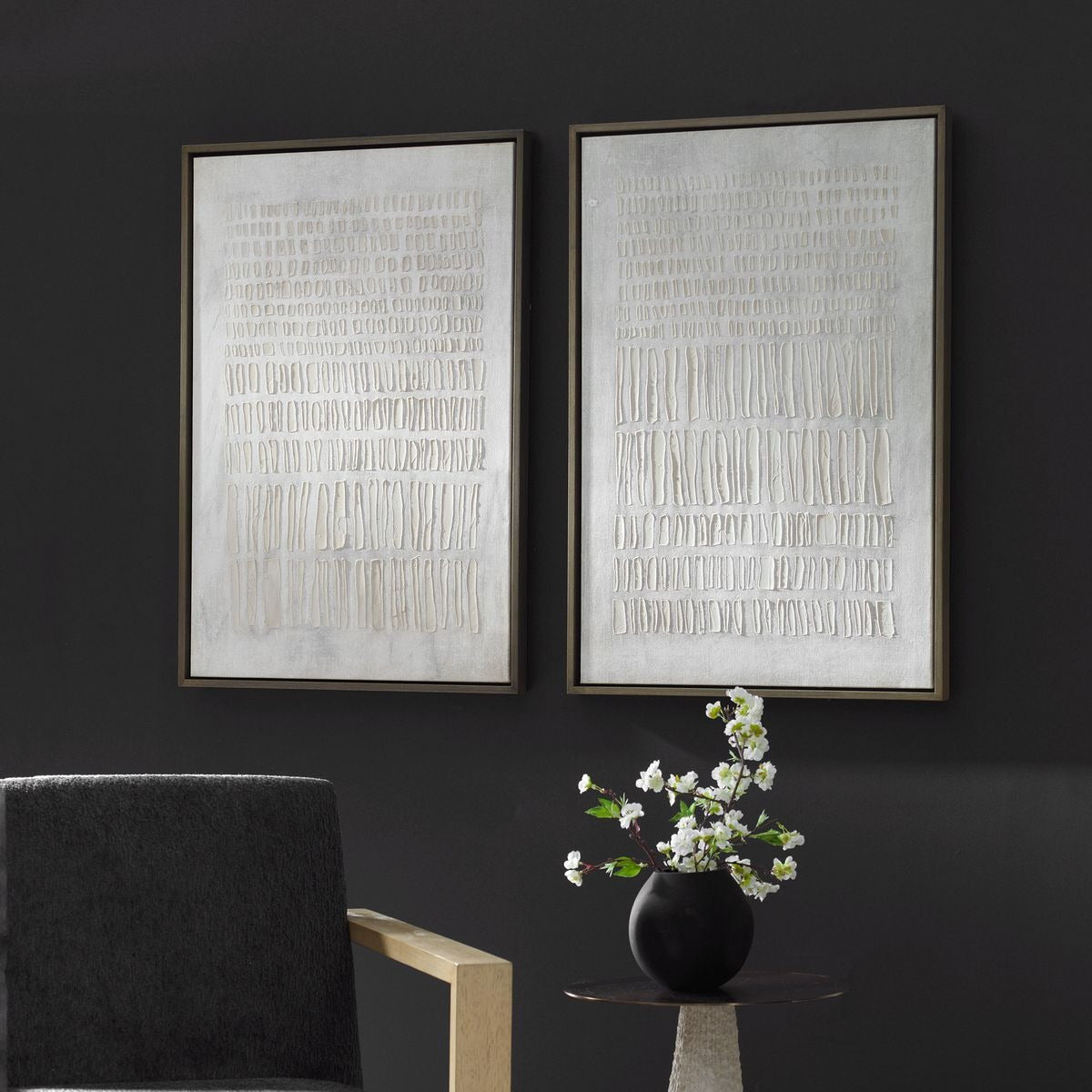 Uttermost Social Theory Framed Canvases Set of 2