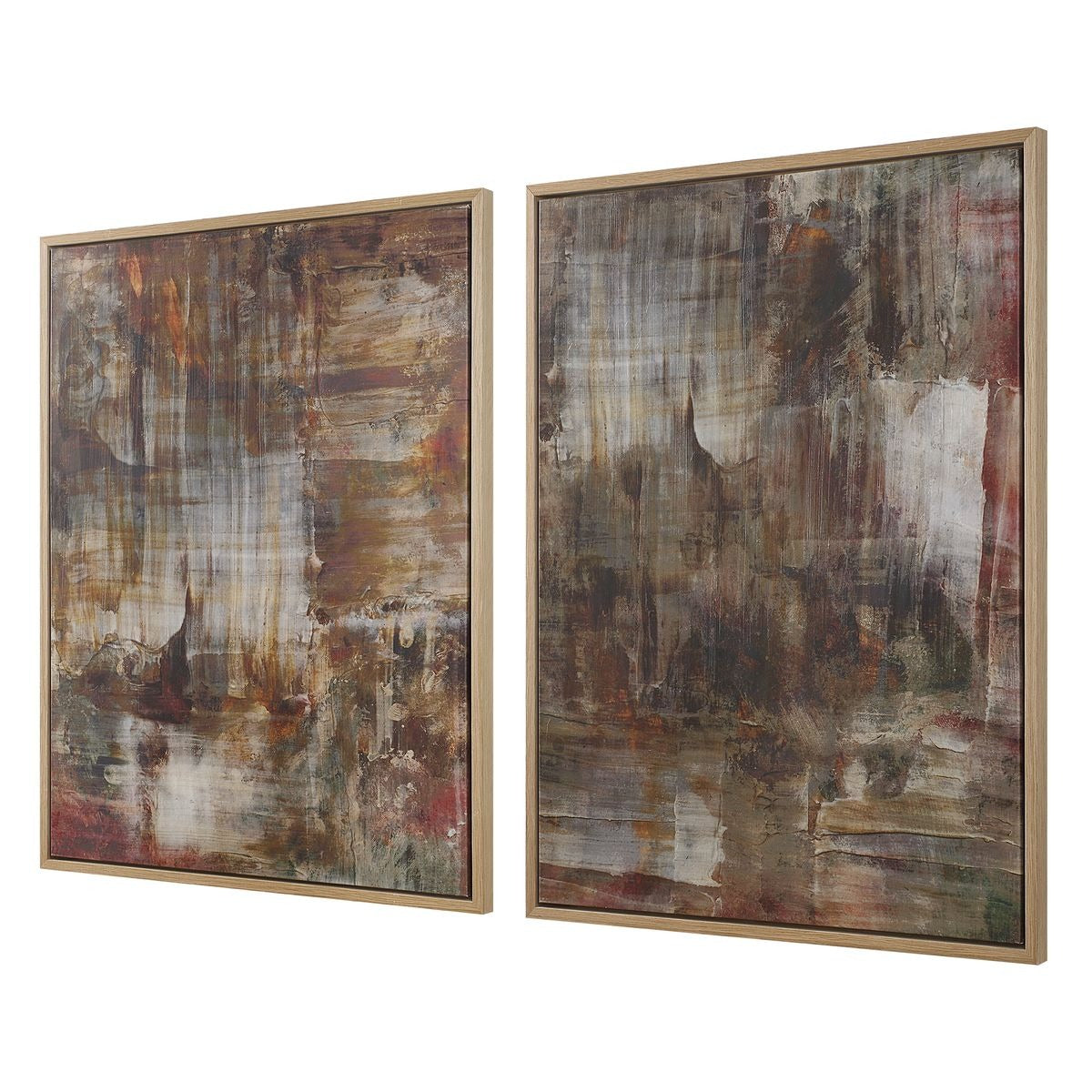 Uttermost Molten Patina Framed Canvases, Set of 2