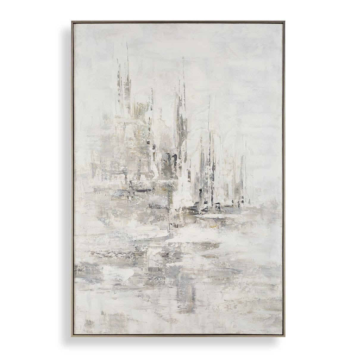 Hours In Silence Abstract Framed Canvas