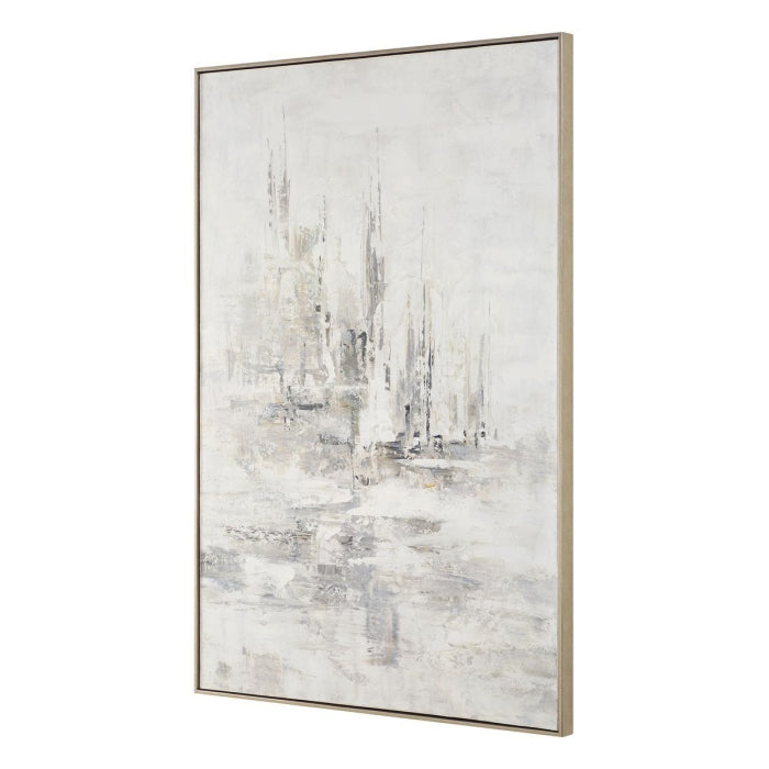Uttermost Hours In Silence Abstract Framed Canvas