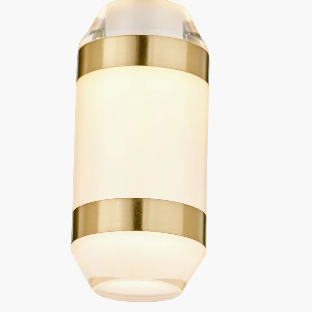 Alondra LED Multi Drop Pendant Light - Gold Metal & White Glass  Nicholas John Interiors