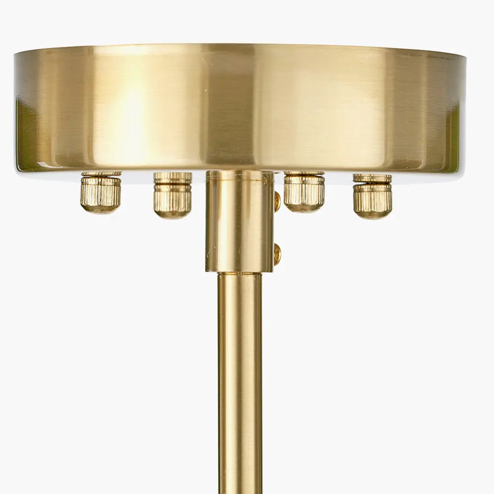 Brielle 12 Light Pendant Light - Clear Glass & Antique Brass  Nicholas John Interiors