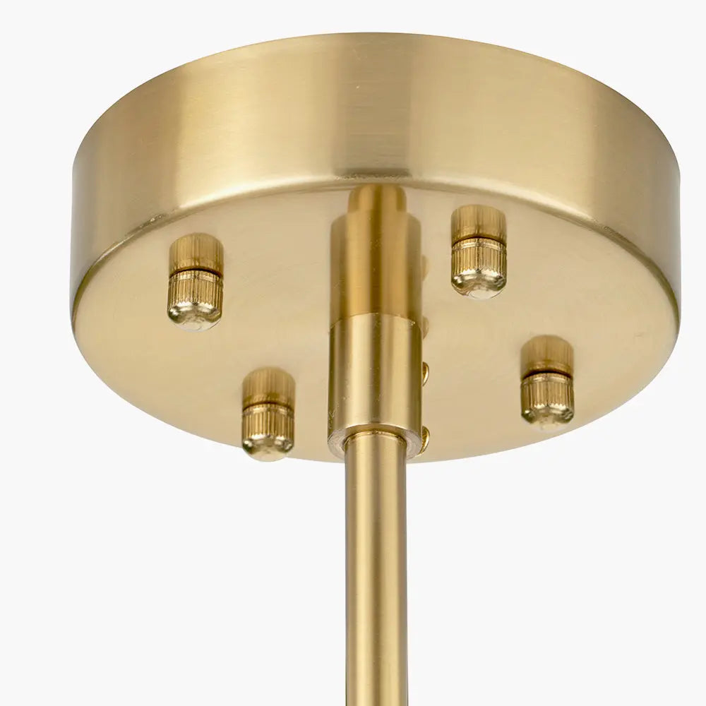 Brielle 12 Light Pendant Light - Clear Glass & Antique Brass  Nicholas John Interiors