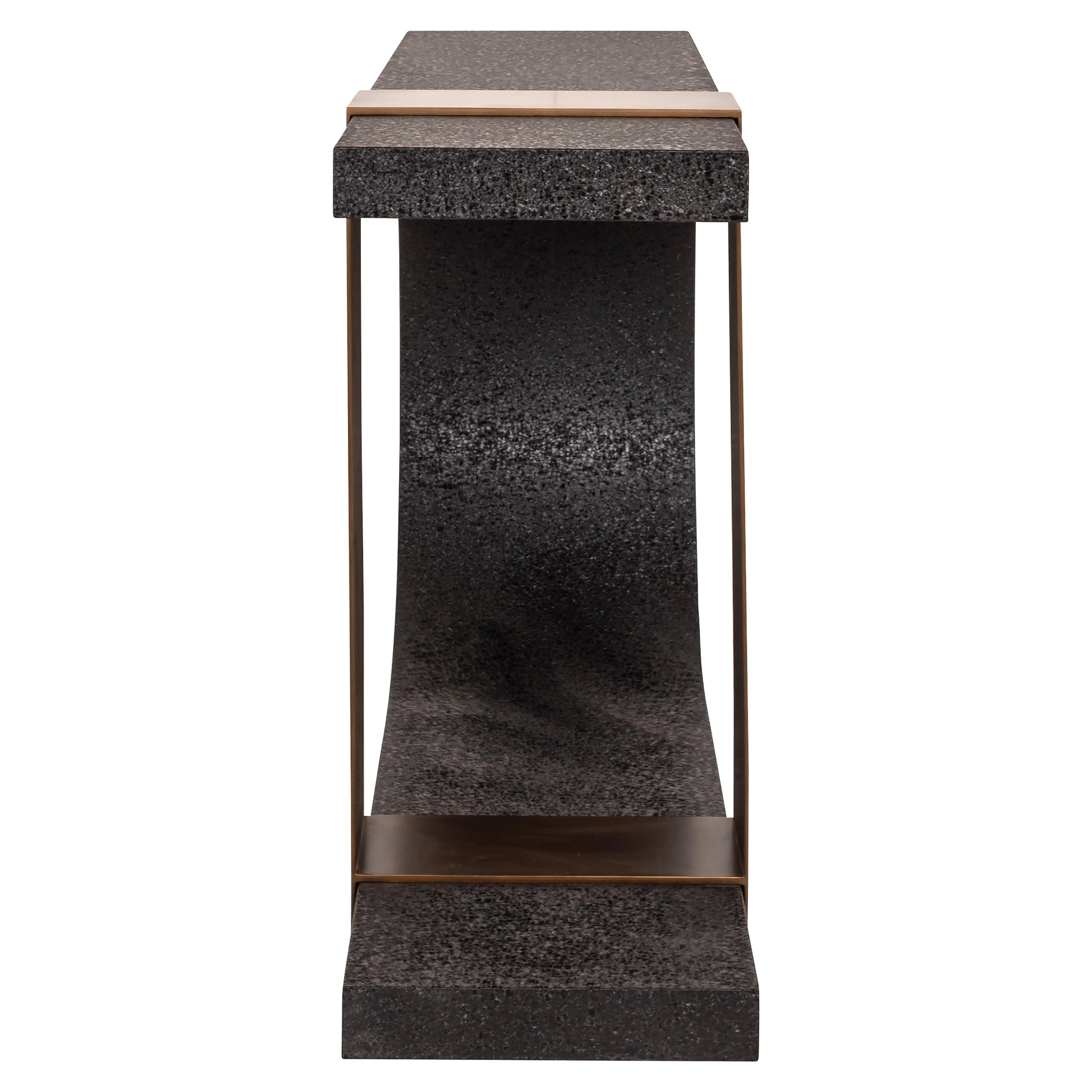 Richmond Interiors  Bazel Console Table in Black/Gold  Nicholas John Interiors