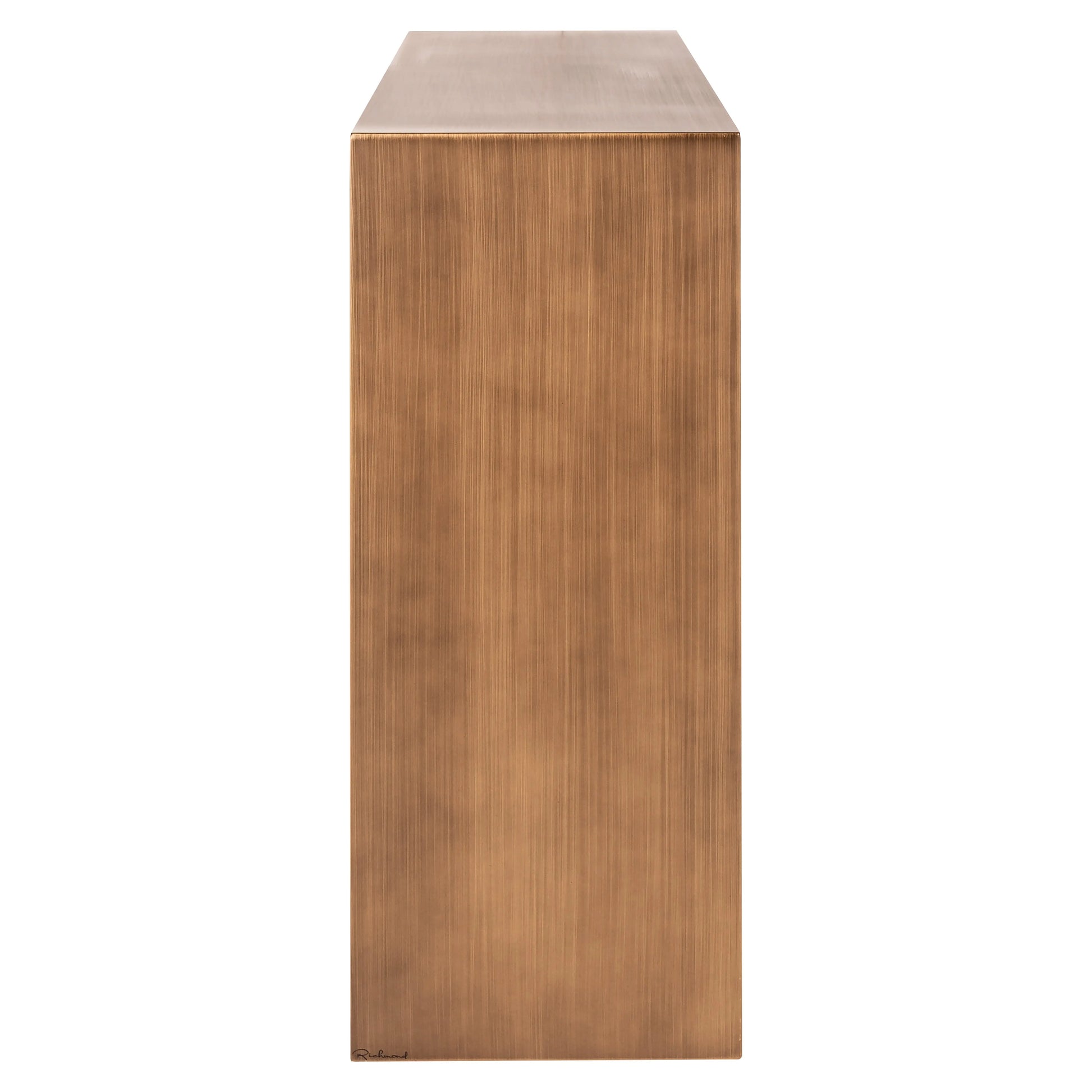 Richmond Interiors Lugano Console Table in Brushed Gold  Nicholas John Interiors