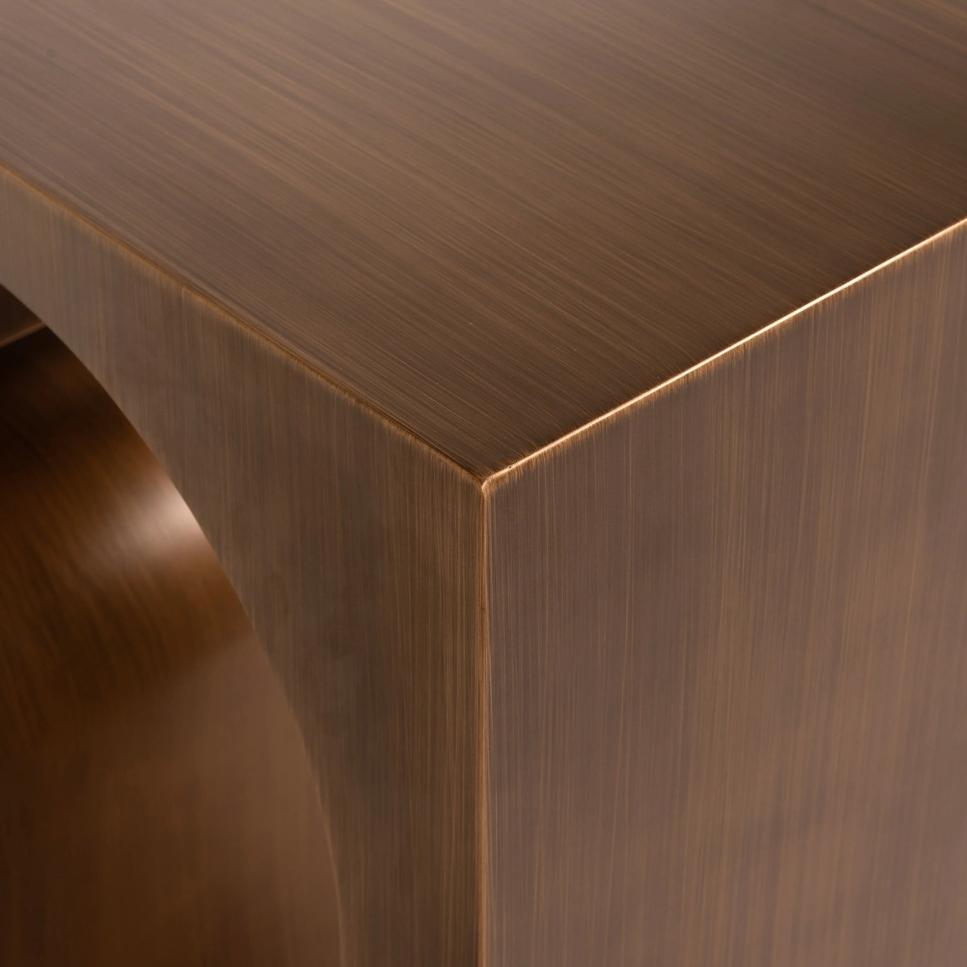Richmond Interiors Lugano Console Table in Brushed Gold  Nicholas John Interiors