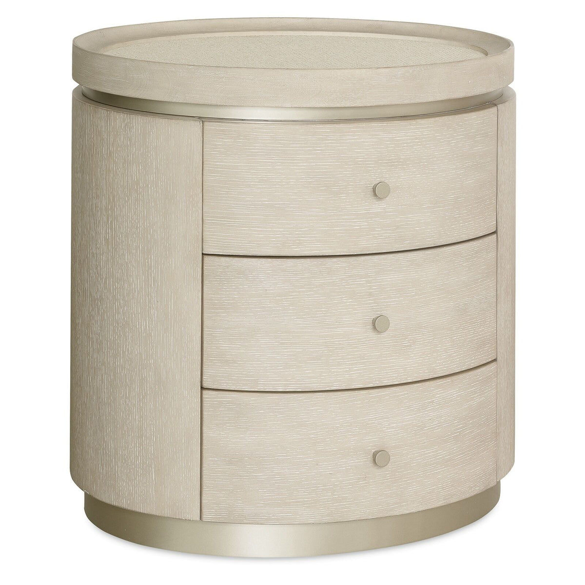 Hooker Furniture Coastal Breeze 3 Drawer Oval Bedside Table