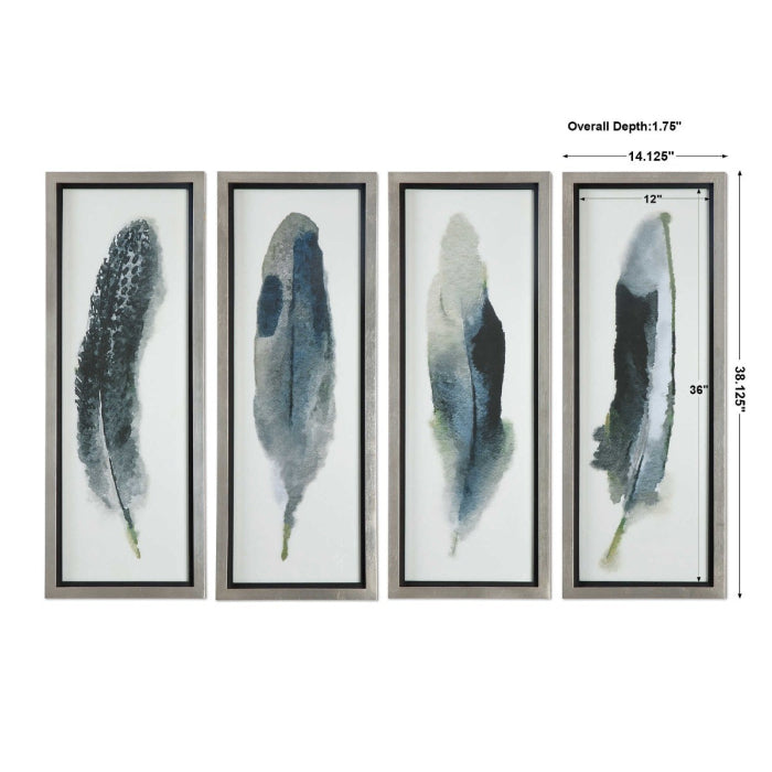 Uttermost Feathered Beauty Prints - Set of 4
