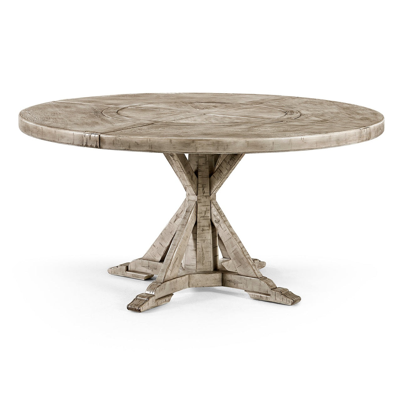 Jonathan Charles 60" Circular Dining Table in Rustic Grey