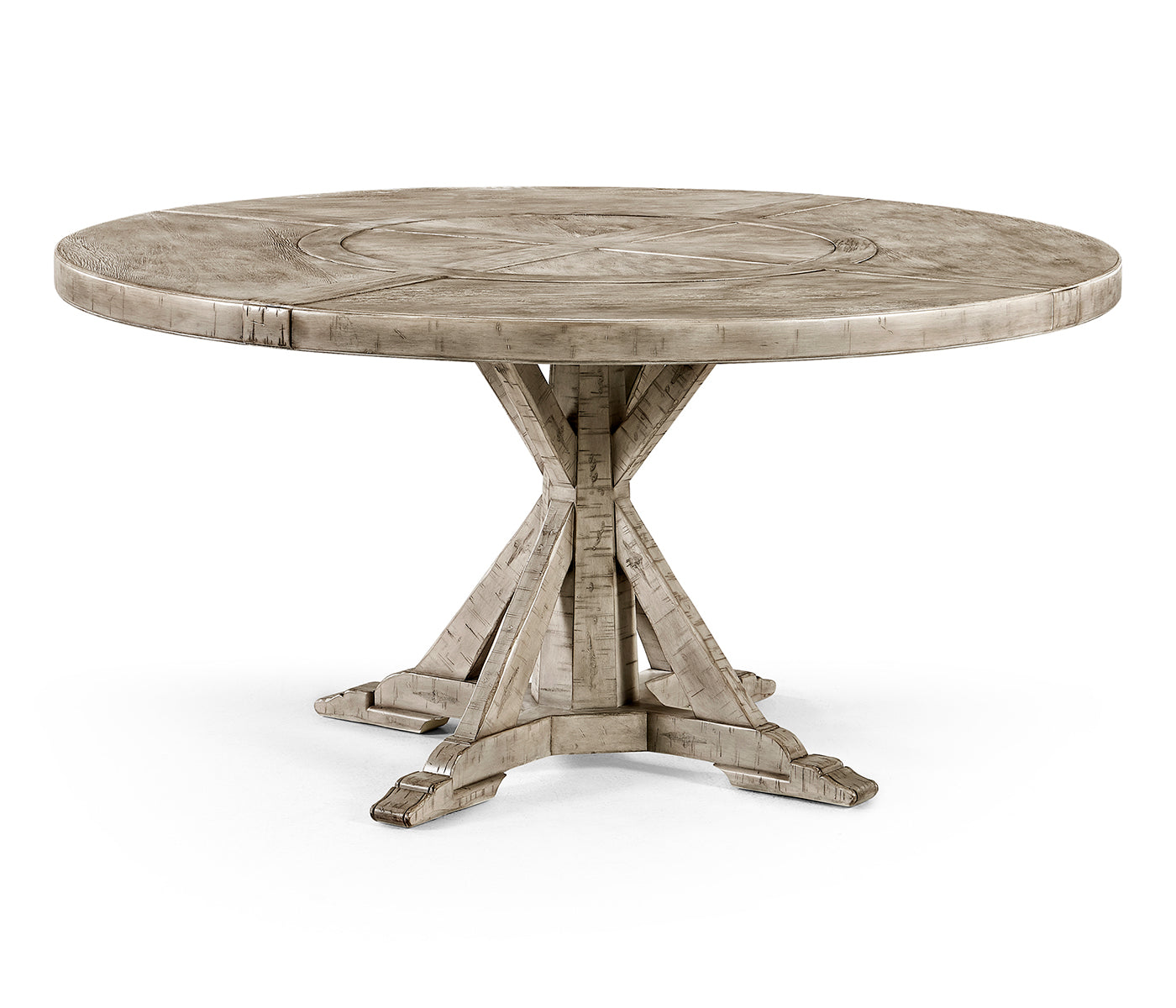 Jonathan Charles 60" Circular Dining Table in Rustic Grey