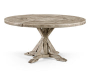 Jonathan Charles 60" Circular Dining Table in Rustic Grey