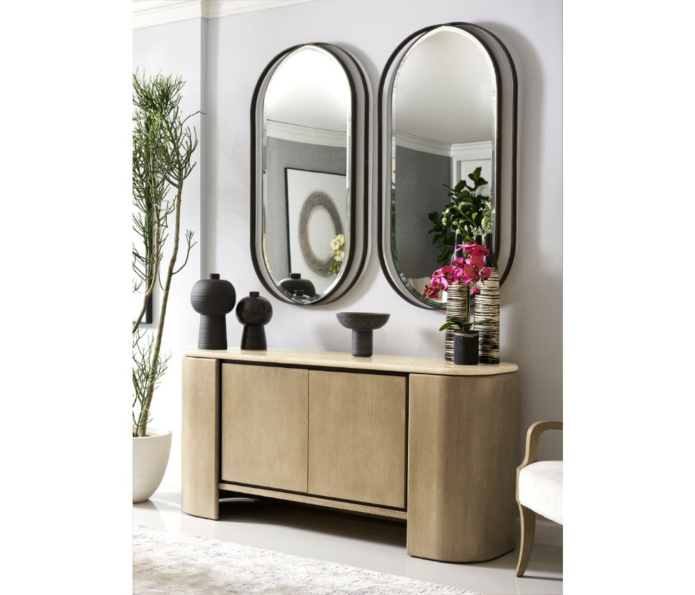 Jonathan Charles Cambrio Credenza with Faux Marble Top