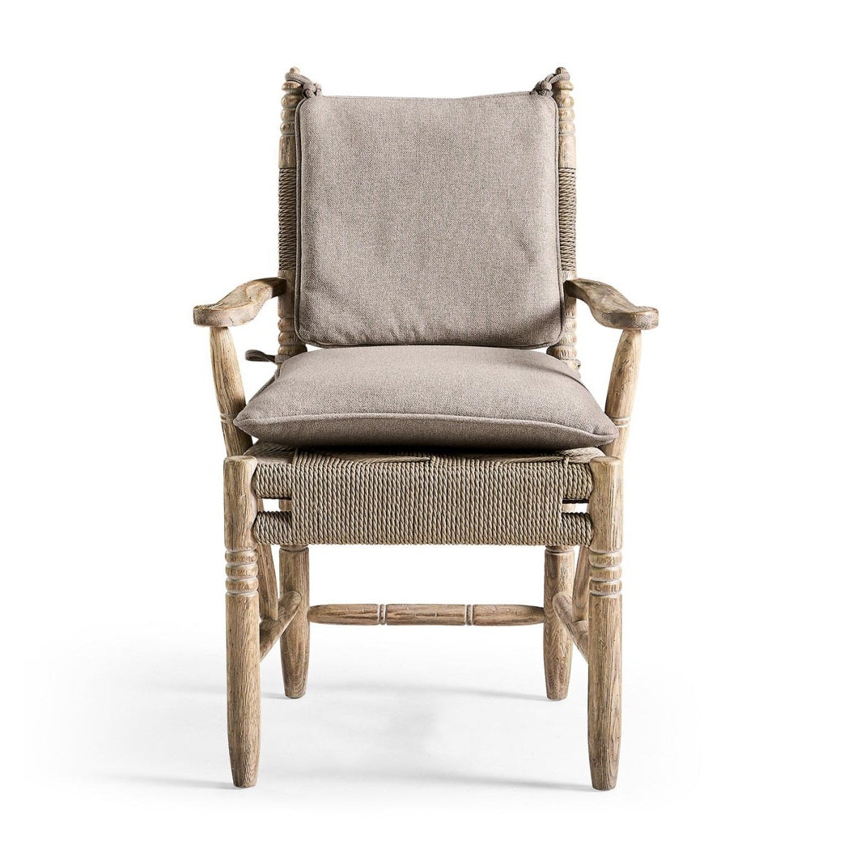 Jonathan Charles Sagehill Rush Seat Arm Dining Chair