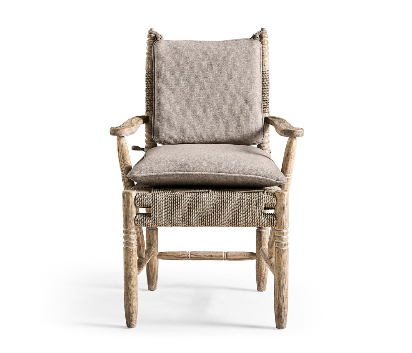 Jonathan Charles Sagehill Rush Seat Arm Dining Chair