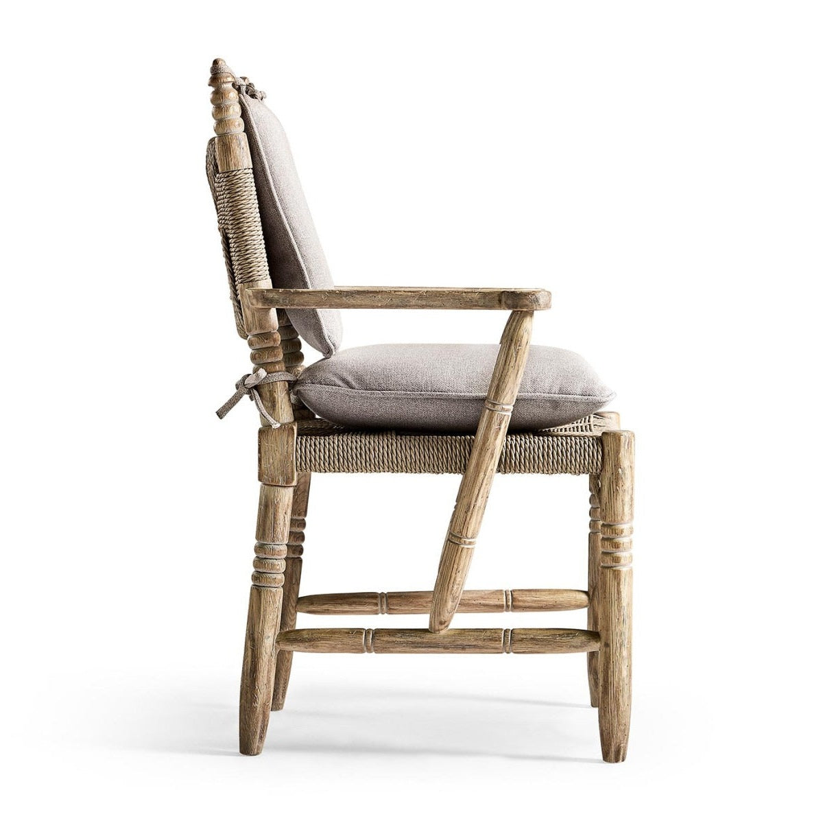 Jonathan Charles Sagehill Rush Seat Arm Dining Chair