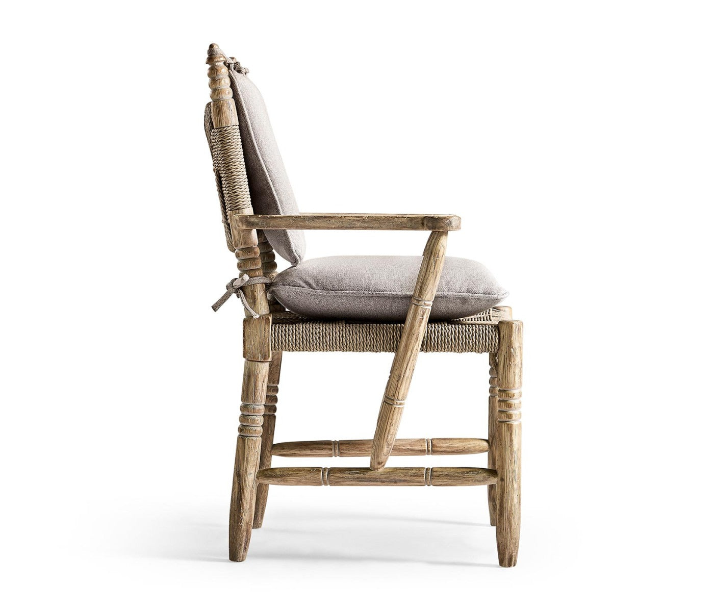 Jonathan Charles Sagehill Rush Seat Arm Dining Chair