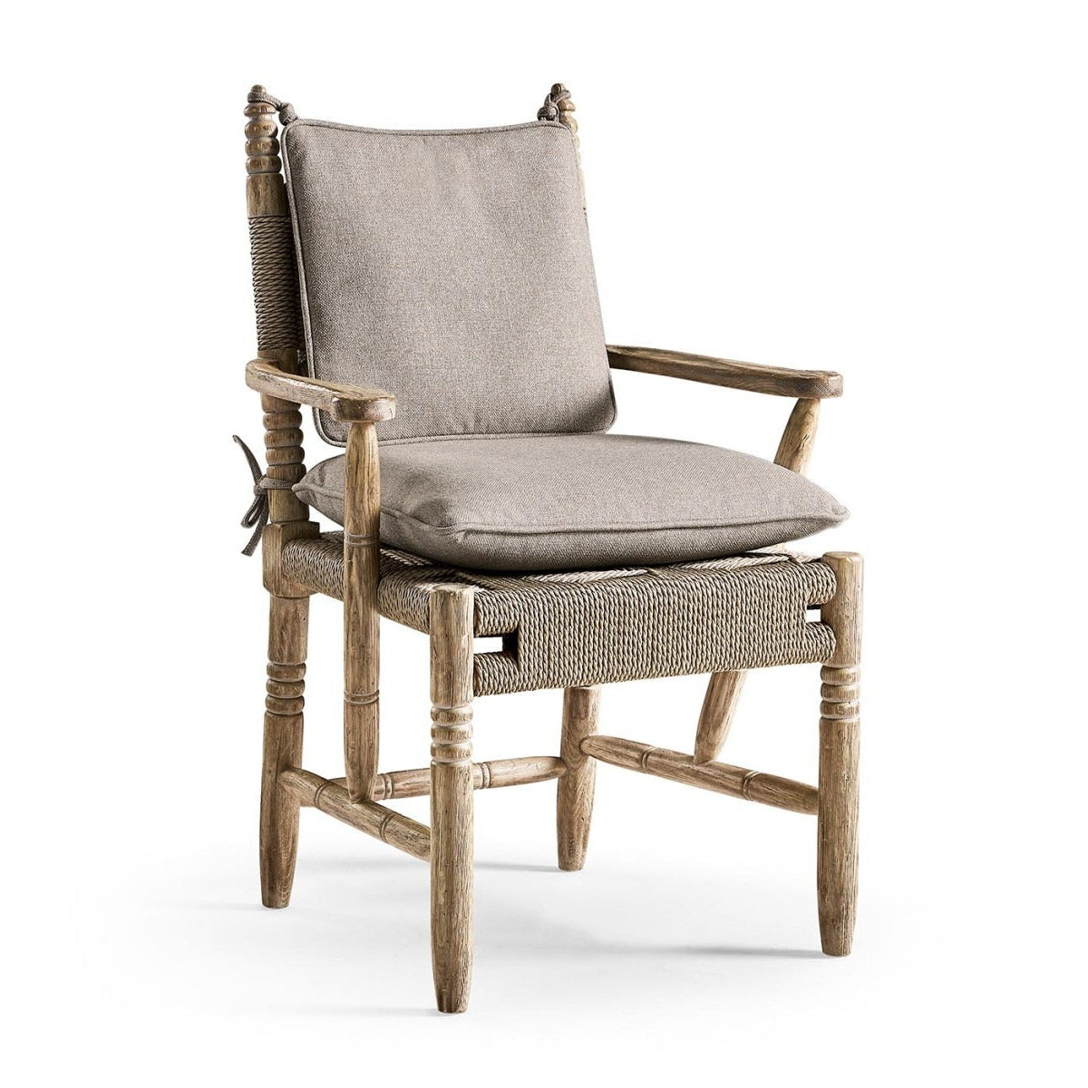 Jonathan Charles Sagehill Rush Seat Arm Dining Chair