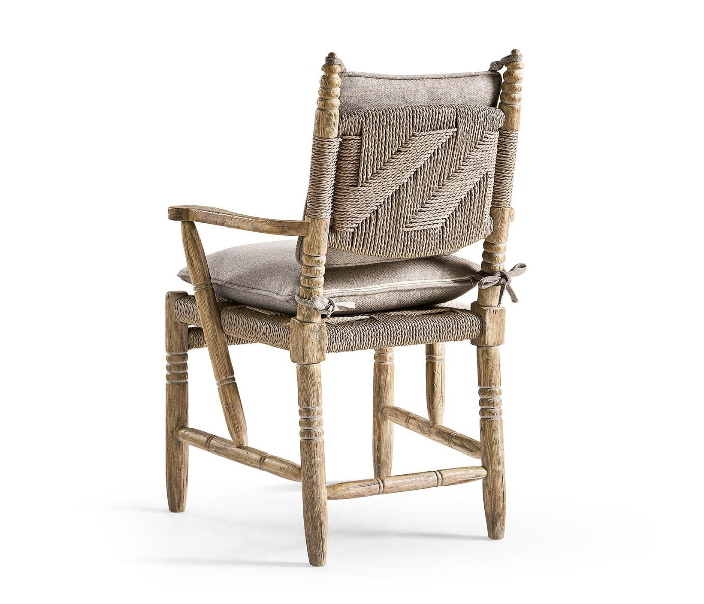 Jonathan Charles Sagehill Rush Seat Arm Dining Chair